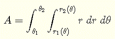 Área en Doble Integral en Coordenadas Polares